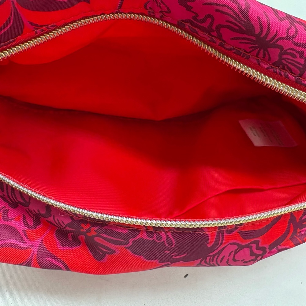 Lilly Pulitzer Pippa Cosmetic Pouch Amaryllis Red Secret Hideway #013872 NEW - Picture 8 of 8